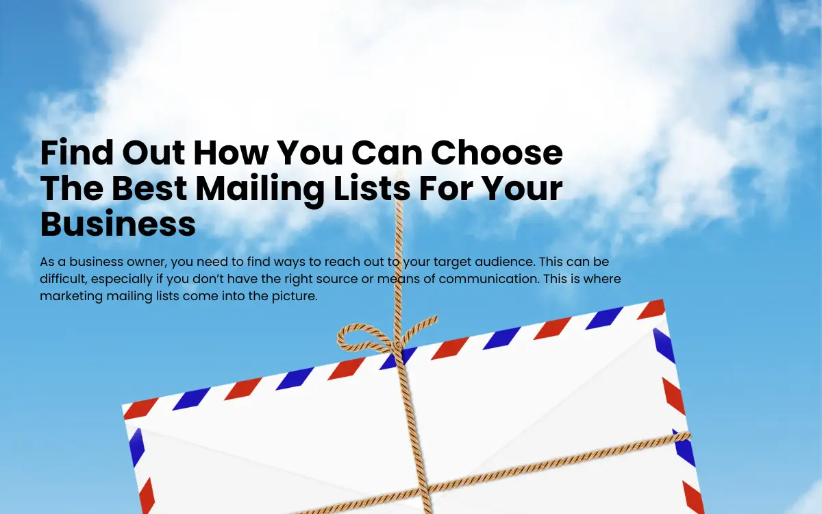 marketing mailing lists